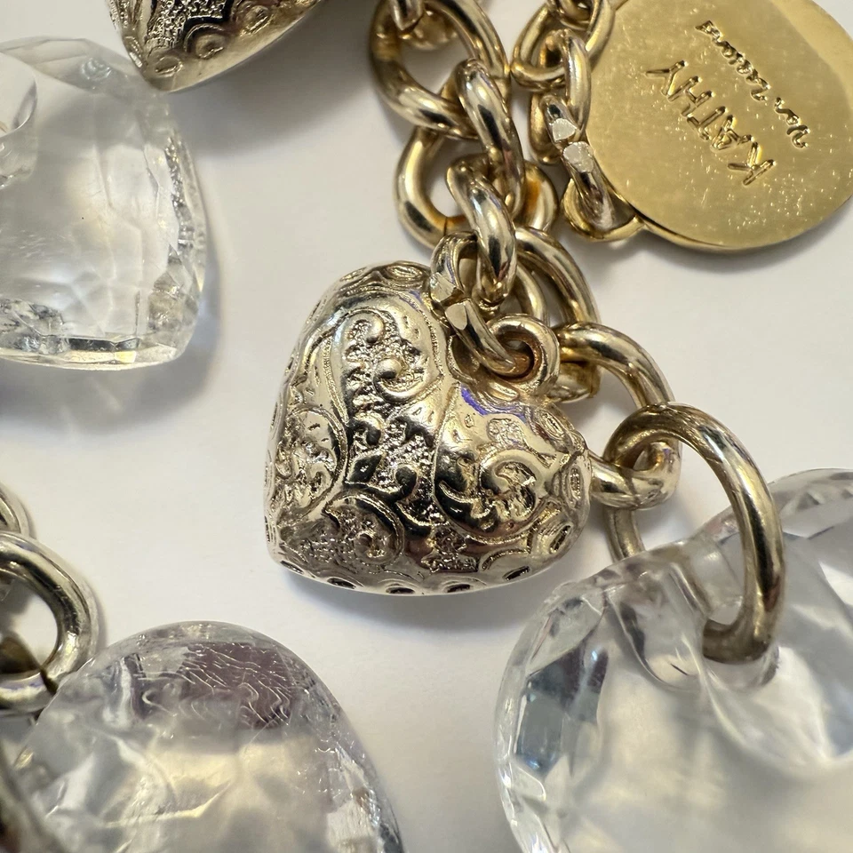 Lot Of 3 Kathy Van Zeeland Charm Keychains For Women Y2k Silver Gold Bag Heart - Image 4 of 4