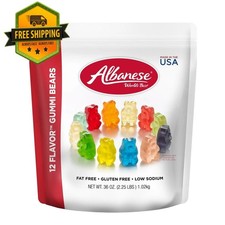 Albanese 12-Flavor Gummi Bears Family Size 36 oz, Gluten-Free