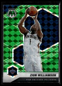 2020-21 Panini Mosaic Green Reactive Zion Williamson New Orleans Pelicans #49