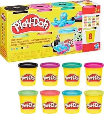 Play Doh 8er Knet-Set 8x85 g große Dosen kräftige Farben für Kinder 2+