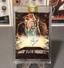 2025-26 Topps 3 Kristaps Porzingis Hit The Mark Auto Bronze /25 #HM-KP Celtics