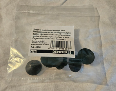 Dennerle 6er-Pack Ersatz Sauger Saugnapf für Nano Eckfilter Innenfilter Aquarium