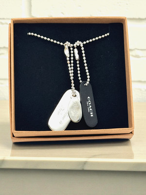 Coach Positive Message Tags The Time is Now Be You 925 Silver Necklace HTF  $398