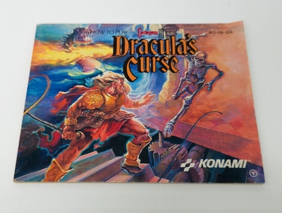 Castlevania III Dracula's Curse Nintendo NES Anleitung Booklet Manual USA