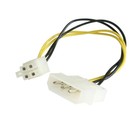 StarTech.com 6in LP4 to P4 Auxiliary Power Cable Adapter - LP4 to 4 pin ATX - Mo