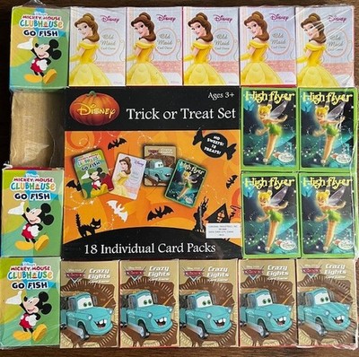 NEW!~Halloween Disney Trick or Treat Party Favor Card Pack Sets~17 Packs