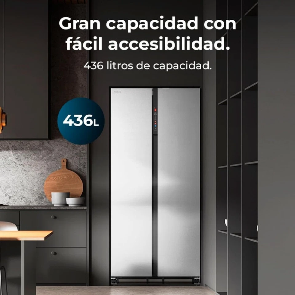 Frigorífico semi-integrables 4 puertas Bolero CoolMarket SBS 436 SBI Inox E Cec - Imagen 2 de 4