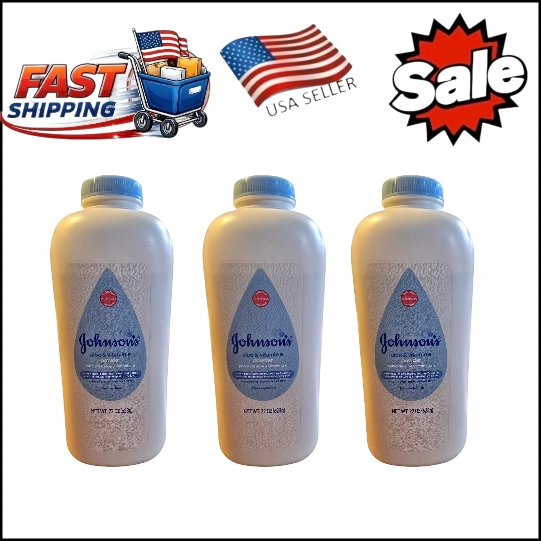 3 Pack Johnson’s Baby Powder Aloe & Vitamin E 22 oz Each | Fast Shipping USA
Opens in a new window o