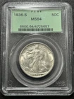 1936-S 50C PCGS MS64 OGH Walking Liberty Half Dollar - Old Green Holder