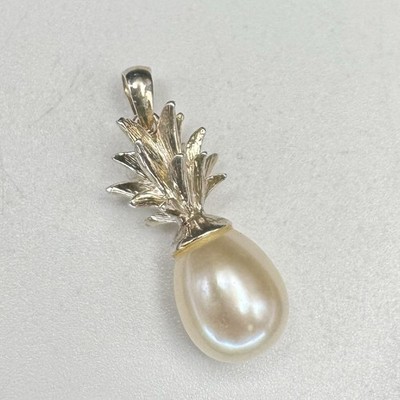 Schöner Solvar SD Sterlingsilber Perle Ananas 1'' Anhänger keltisch QVC 2,5g