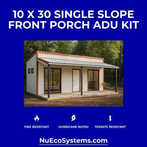 Fire Resistant Backyard Office Granny Flat Tiny Home Kit Front Porch - Picture 9 of 24