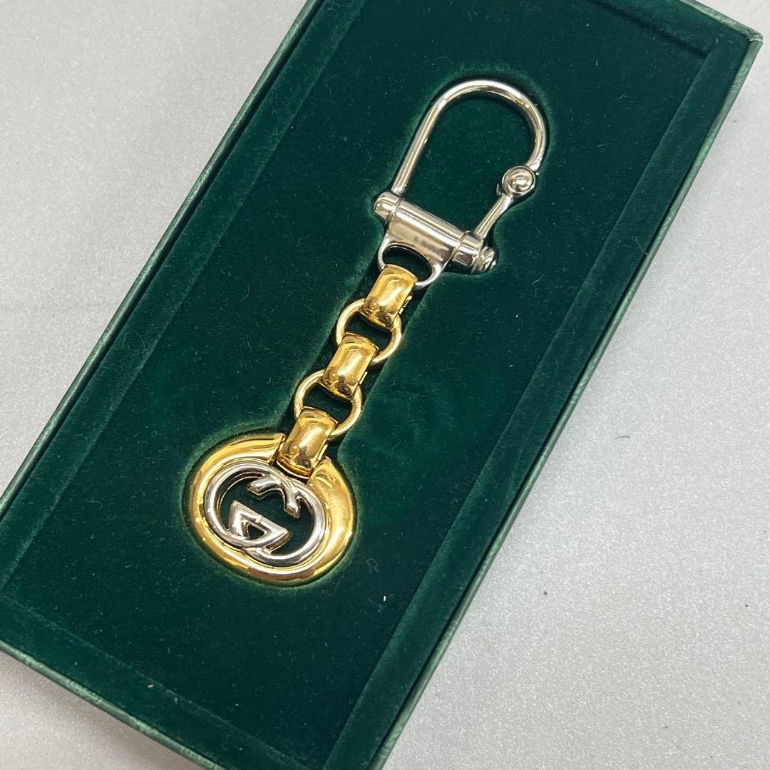 GUCCI Interlocking Keyholder Gold Silver Key Chai… - image 2