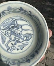 蓝色陶瓷中国古董碗| eBay