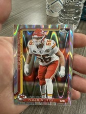 2025 Topps Chrome Football - George Karlaftis #152 Raywave Refractor - KC Chiefs