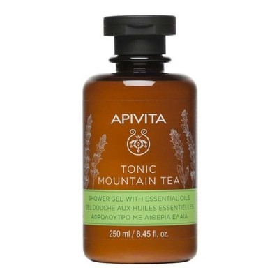 Apivita Tonic Mountain Tea Shower Gel 250ml With Essential Oils, Aloe &Olive Oil