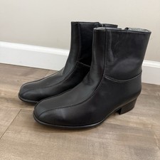 NEW Irvine Park Leather Boots Men 8W Black Leather Round Toe Zip Heel No Box