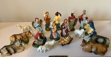 Italian Vintage Nativity Set 18 Pieces Made In Italy Excellent Condition