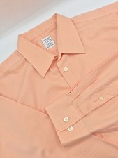 Pronto Uomo Mens Shirt 17x35 Peach 100 Cotton Non Iron