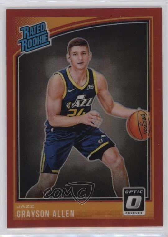 2018 Panini Donruss Optic Rated Rookie Red Prizm 14/99 Grayson Allen #156 19fp