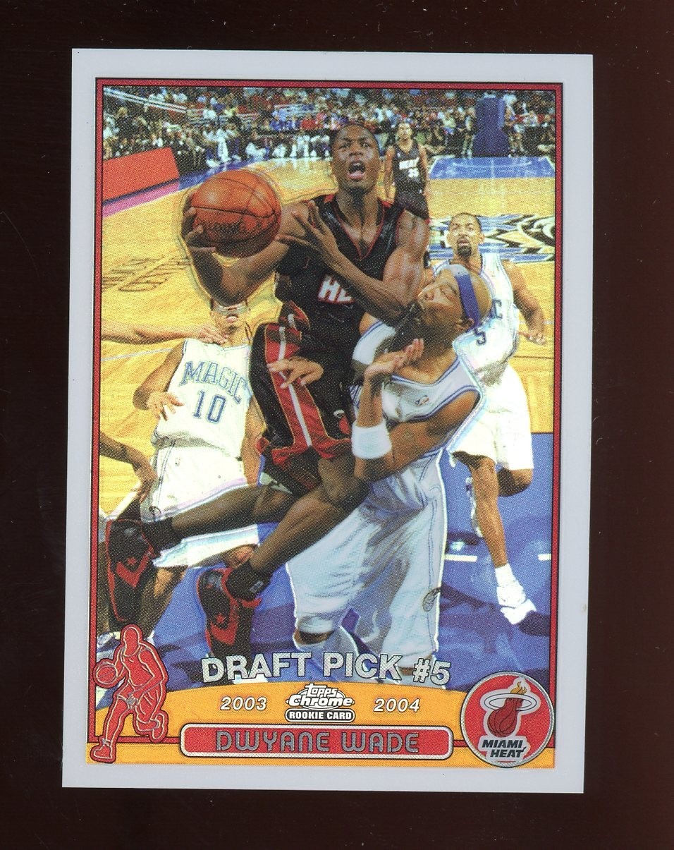 2003-04 Topps Chrome Refractor #115 Dwyane Wade Miami Heat RC Rookie HOF