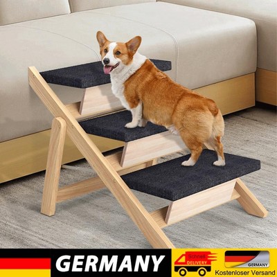 Foldable Outdoor Steps Non-slip Dog Stairs Carpeted Ramp Ladder (Third Layer)