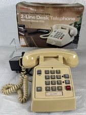 Vintage Radio Shack Push Button 2-Line Desk Telephone System 205 43-430 W/ Box