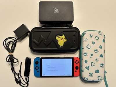 Nintendo Switch OLED Handheld Console  64GB  Black/Neon Red/Neon Fast Shipping!
