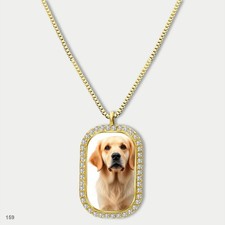 Stunning Cute Golden Retriever Dog Fashion Pendant Necklace Chain Image Dog Tag