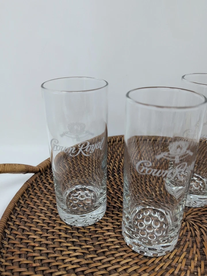 Juego de 4 vasos Highball Crown Royale Rascal Glass 8 OZ Foto 2 de 4