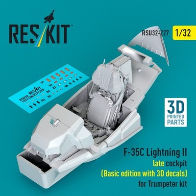 F-35C late cockpit (with 3D decals) for Trumpeter kit 1/32 ResKit RSU32-0227