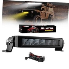 8 Inch Dual-Color Slim LED Light Bar, 60W Spot Flood Combo Beam with 8 inch
