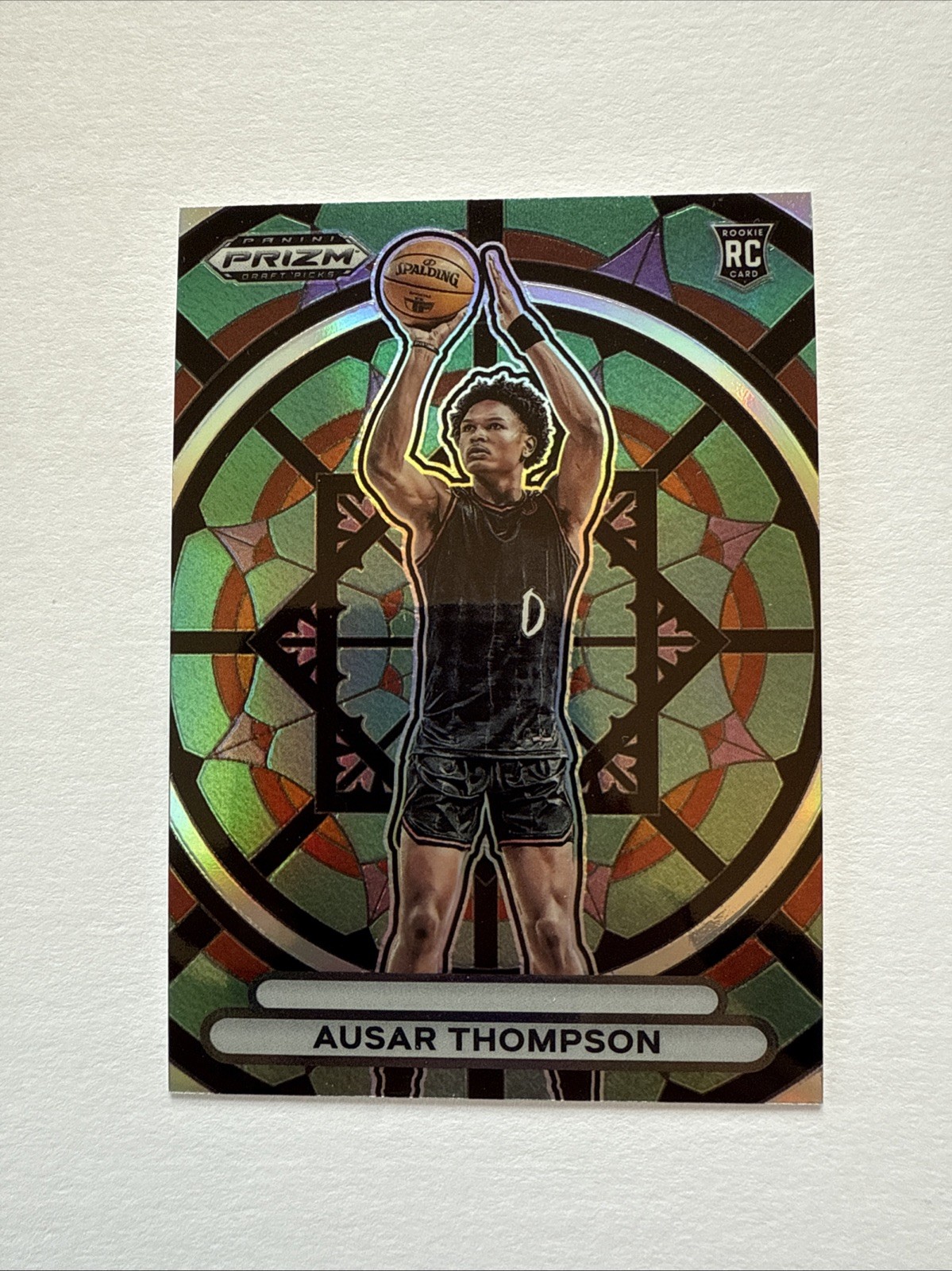 2023-24 Prizm Draft Picks Ausar Thompson Stained Glass RC #11