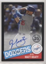 2020 Topps 1985 Baseball Series 2 Black 105/199 Matt Beaty #85BA-MBE Auto nd3