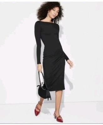 wild fable black dress Women's Lace Trapeze Mini Dress