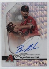 2020 Bowman Sterling Prospect Wave Refractor 22/125 Brennan Malone Auto 0au4