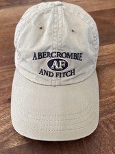 Vintage Abercrombie & Fitch Hat USA Made Leather Strap A&F Cap Tan Dad Hat