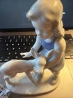 Gerold Porzellan Bavaria Germany Figurine Girl With Deer — photo 4