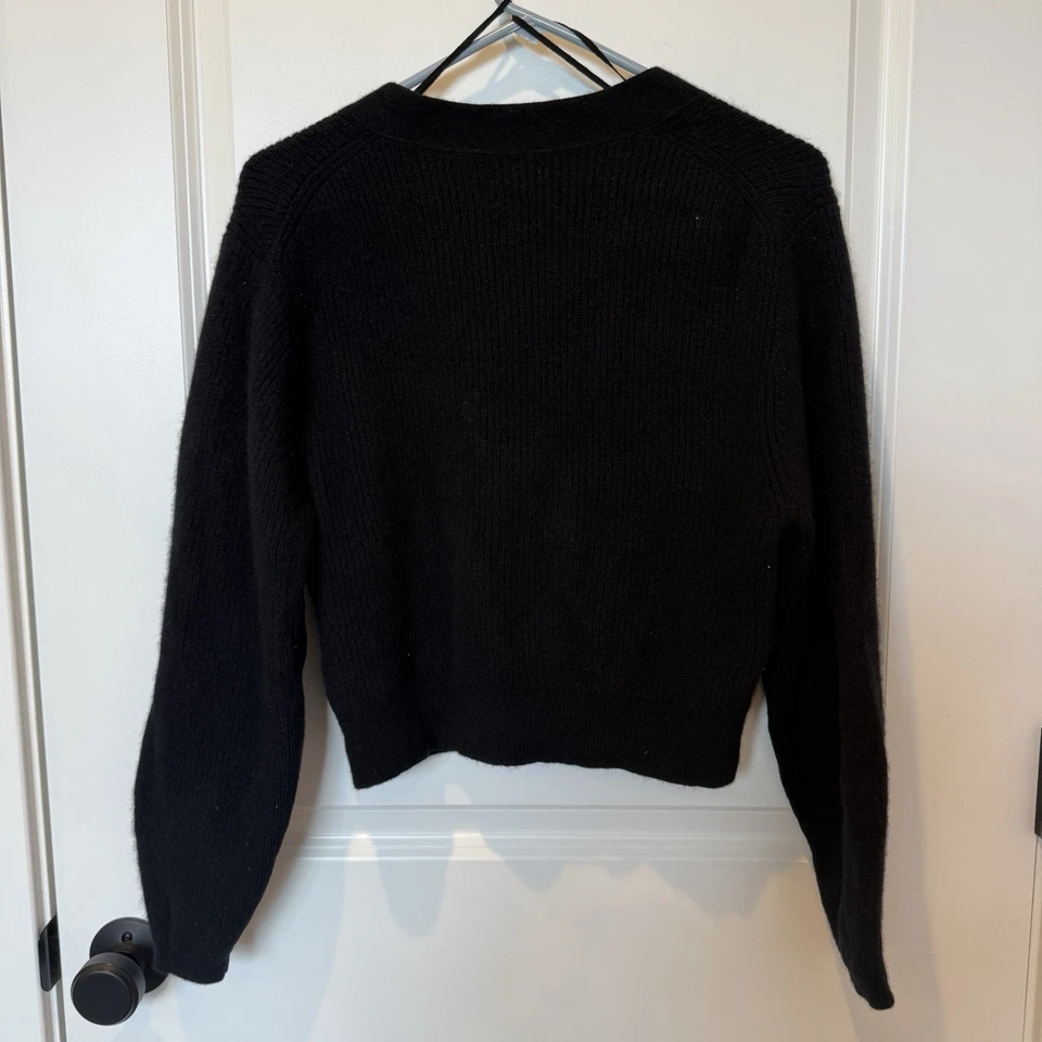 & Other Stories Cárdigan de lana con botones delanteros para mujer talla XSmall Rib Dark Academia Foto 4 de 4