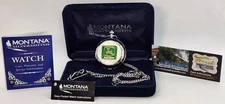 Classic John Deere Pocket Watch With Chain By Montana Silversmith