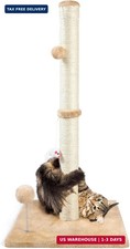 ANWA 32" Tall Sisal Cat Scratching Posts Tree for Indoor Cats Adults, Beige