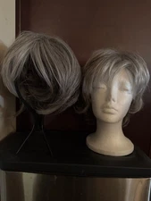 Lot of 2 Wigs-Noriko & Jon Renau -Brn/Gray/Silver