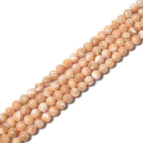 Natural Color Mother of Pearl MOP Shell Smooth Round 3mm to 12mm 15.5'' Strand - Picture 2 of 4