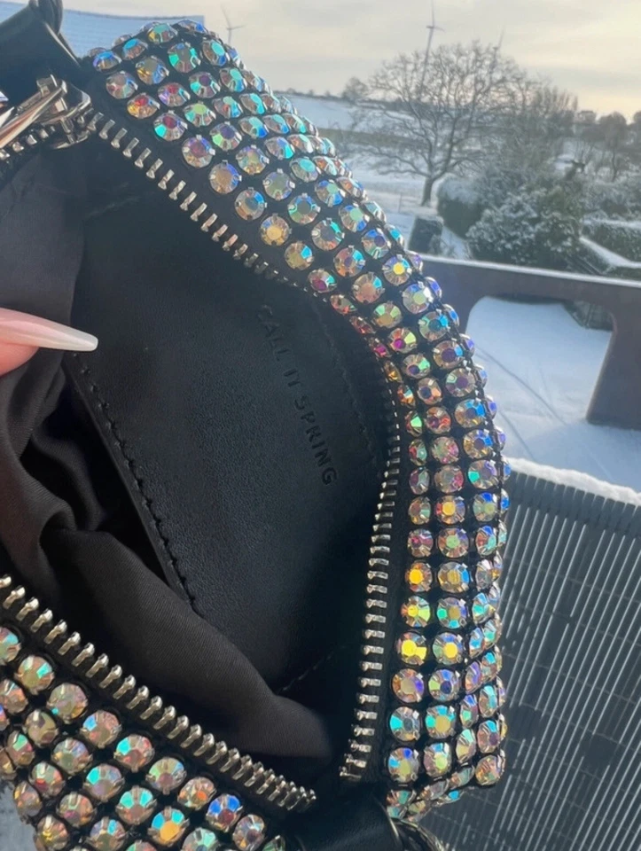 Call It Spring Mini Clutch Kristall Steine Glas Brandneu - Bild 3 von 4