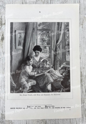 Mrs Ernest Trench Brian Desmond Murray-Guthrie Torosay 1914 vintage print