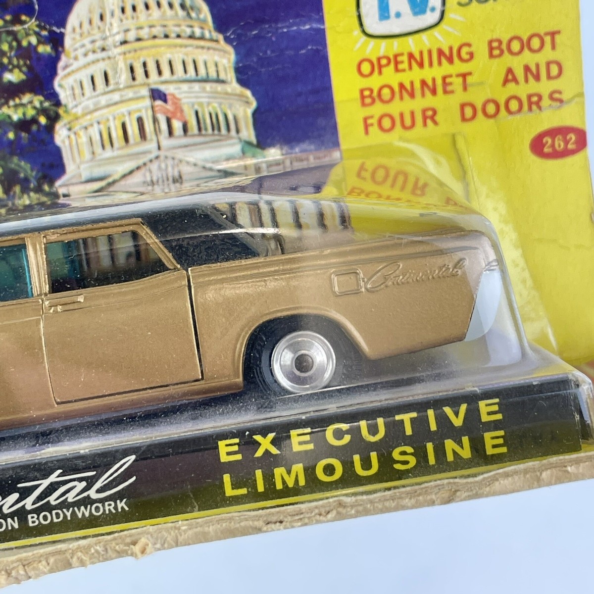 Corgi Toys 1/43 N°262 - Lincoln Continental Limousine Dorée - Vintage