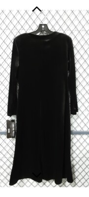 Caroline Wells Collection size petite long sleeve black velvet dress