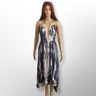 Tie Dye Maxi Halter Dress | eBay