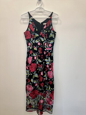 green emerald velvet dress Maren Carnation Floral Dress – Dress the Population main image 1