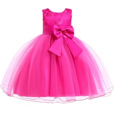 Kids Dress Girls bowknot Princess Dress for Wedding Party Birthdays Formal Dress