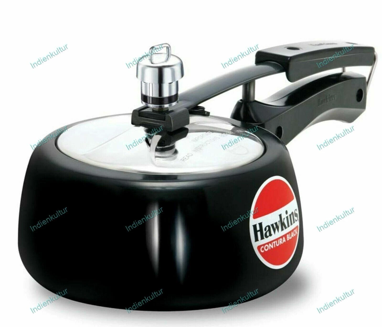 Hawkins Pressure Cooker 1.5 Liters Contura Hard Anodised Aluminium Black